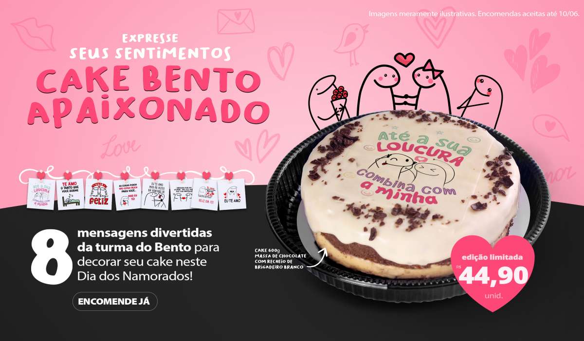 Cake Bento Apaixonado 